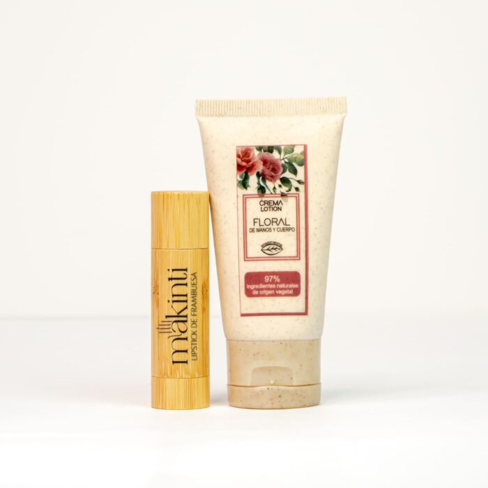 Lipstick Frambuesa y Crema Floral con Ingredientes Ecuatorianos - Imagen 3