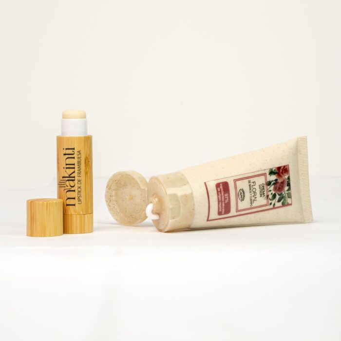 Lipstick Frambuesa y Crema Floral con Ingredientes Ecuatorianos - Imagen 4
