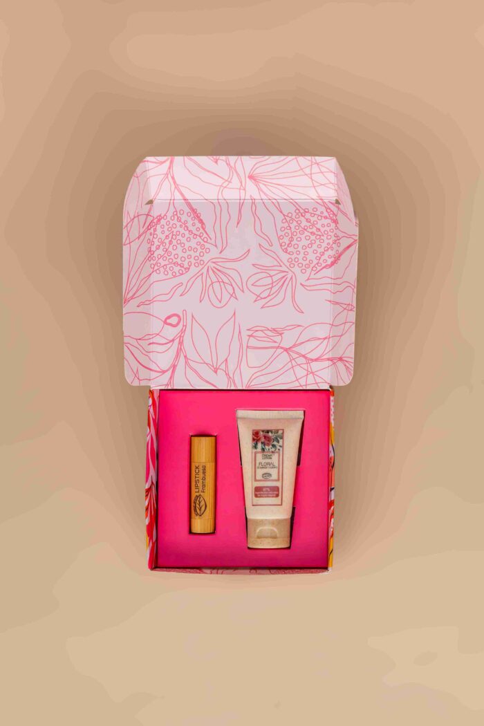 Lipstick Frambuesa y Crema Floral con Ingredientes Ecuatorianos - Imagen 4